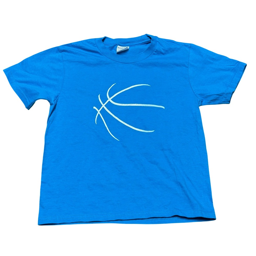 Youth Blue‎ Basketball Graphic T-Shirt Small 7-8
